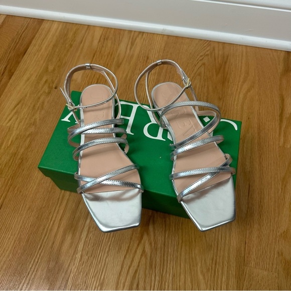 Jcrew Capri Silver Strappy Sandals - Picture 2 of 4